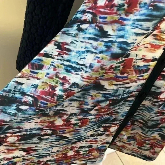 ❤️2/$50❤️[sz1]Maloka Pullover Multi Coloured Abstract Tunic Sweater Jersey Dress - Picture 7 of 10